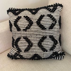 Anthropologie Home Accent Pillow - Great Condition! Tan and Black with Texture